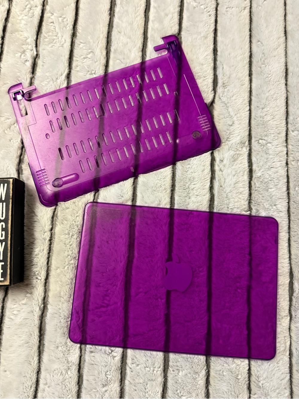 Apple Purple Transparent Hard Shell Case for Chromebook
